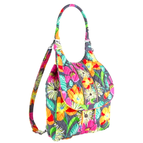 Vera Bradley Handbags - Vera Bradley Jazzy Bloom Drawstring Backpack